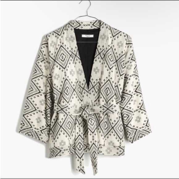 Madewell 100% cotton ikat kimono/floral jacket and top bundle - Picture 3 of 14